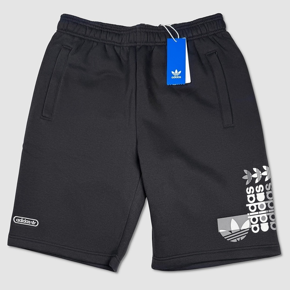 Adidas Originals Fleece Farm Shorts - NWT Mens Medium Black / White - #49663-L6